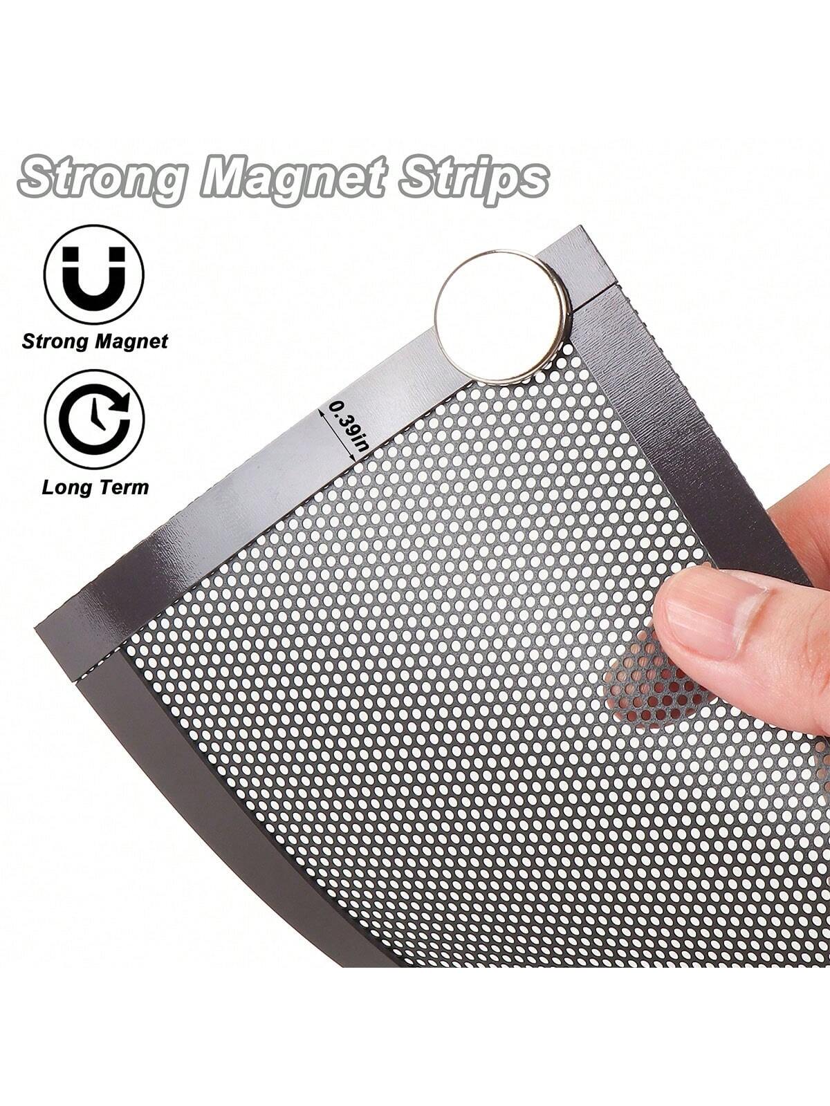4pcs Magnetic Floor Vent Covers, Multi-Size Durable Air Vent Grille Baffles For Wall, Ceiling, Floor, Catch Debris, Hair, Dust, Toys, Easy Installation, Black, White
