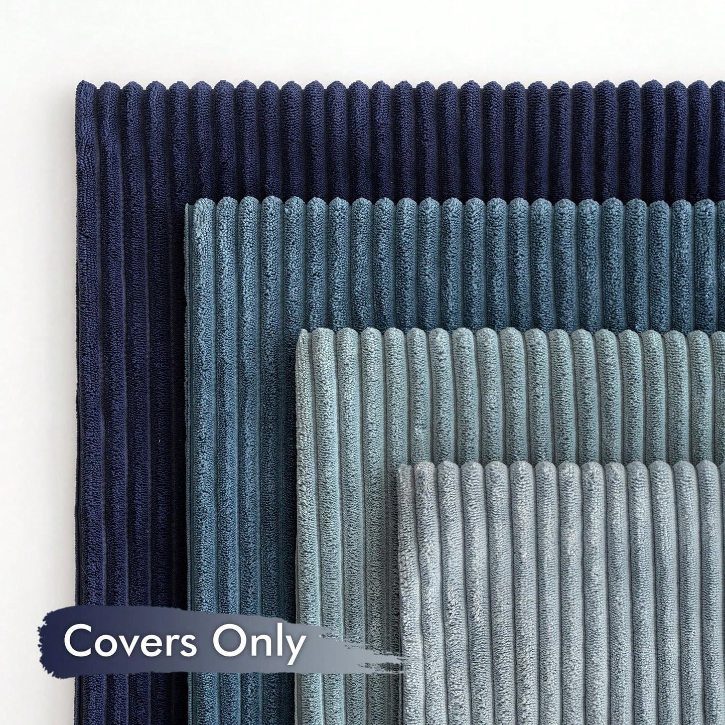 4pcs Neutral Decorative Pillow Covers, Soft Bohemian Style Farmhouse Modern Coastal Spring Decor For Sofa Bed Living Room, Navy Blue Series (Covers Only)