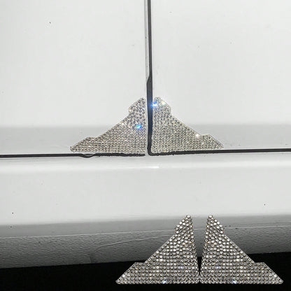 4pcs Premium Rhinestone Car Door Edge Guards, Cute Anti-Collision Stickers For Car Door, Rearview Mirror, Scratch Protection Body Decoration Accessories