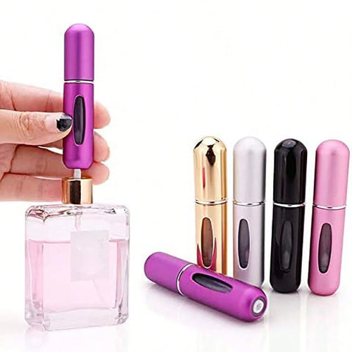 4pcs Refillable Perfume Atomizer Set, Reusable Fragrance Spray Bottles, Toner Mist Containers With Storage Box, Multiple Colors, 5ml, Great Gift For Family, Friends, Holidays, Travel