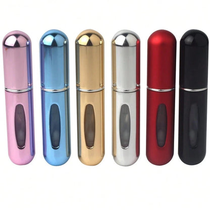 4pcs Refillable Perfume Atomizer Set, Reusable Fragrance Spray Bottles, Toner Mist Containers With Storage Box, Multiple Colors, 5ml, Great Gift For Family, Friends, Holidays, Travel