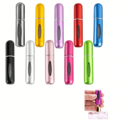 4pcs Refillable Perfume Atomizer Set, Reusable Fragrance Spray Bottles, Toner Mist Containers With Storage Box, Multiple Colors, 5ml, Great Gift For Family, Friends, Holidays, Travel
