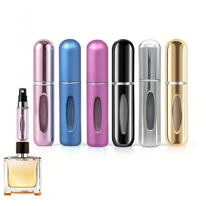 4pcs Refillable Perfume Atomizer Set, Reusable Fragrance Spray Bottles, Toner Mist Containers With Storage Box, Multiple Colors, 5ml, Great Gift For Family, Friends, Holidays, Travel