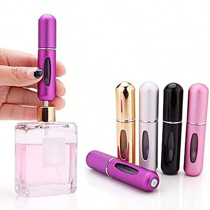 4pcs Refillable Perfume Atomizer Set, Reusable Fragrance Spray Bottles, Toner Mist Containers With Storage Box, Multiple Colors, 5ml, Great Gift For Family, Friends, Holidays, Travel