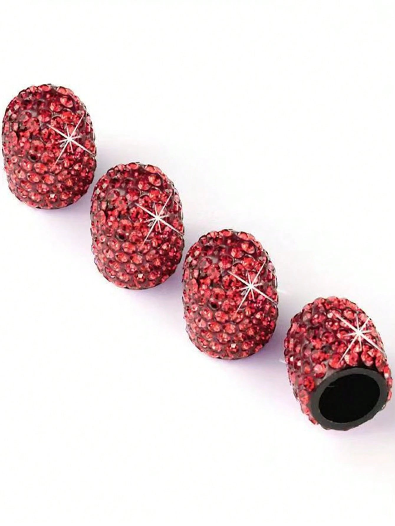 4pcs Rhinestone Car Tire Valve Cap, Universal Bling Crystal Car Tire Valve Stem Cover