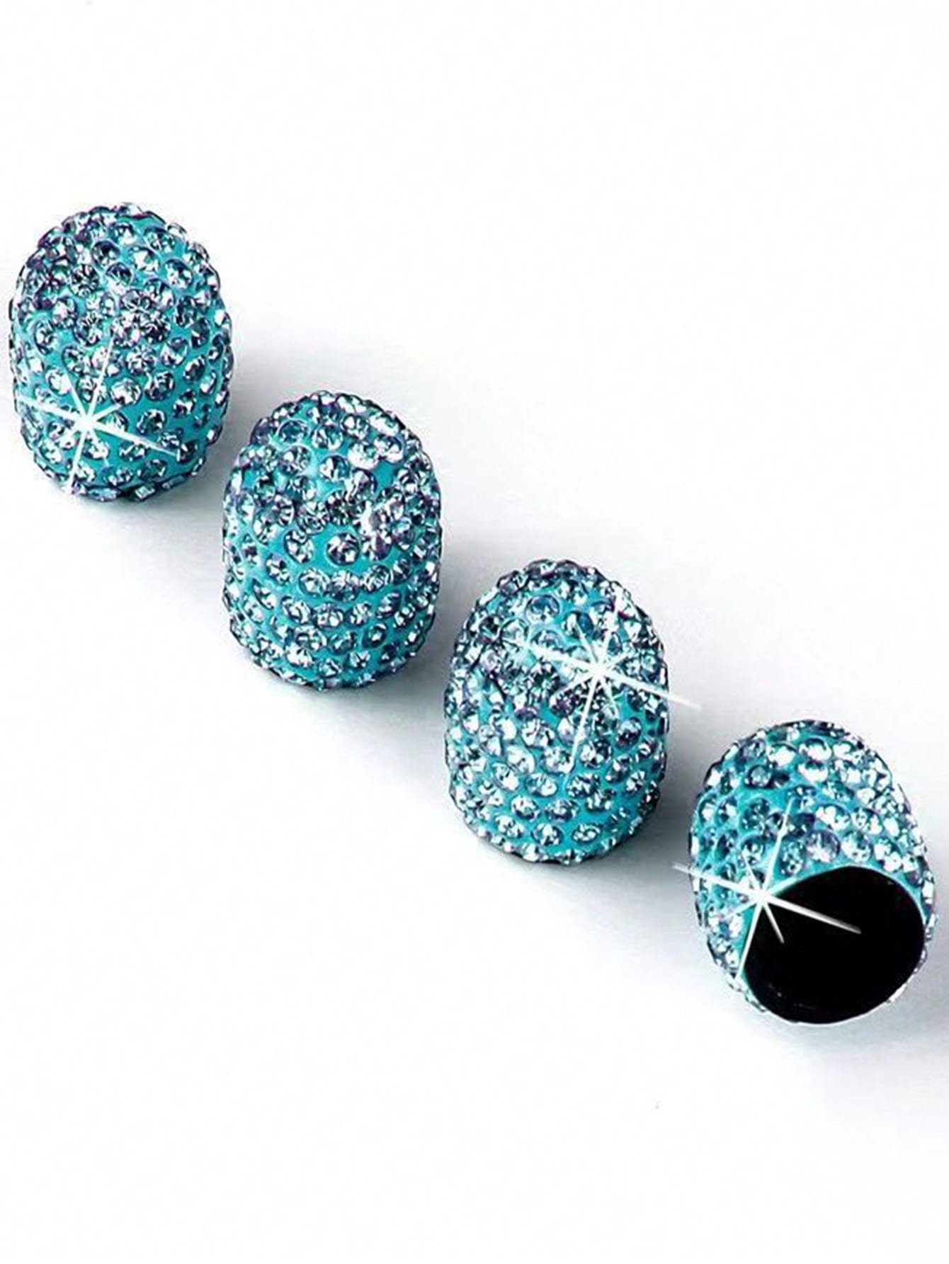 4pcs Rhinestone Car Tire Valve Cap, Universal Bling Crystal Car Tire Valve Stem Cover