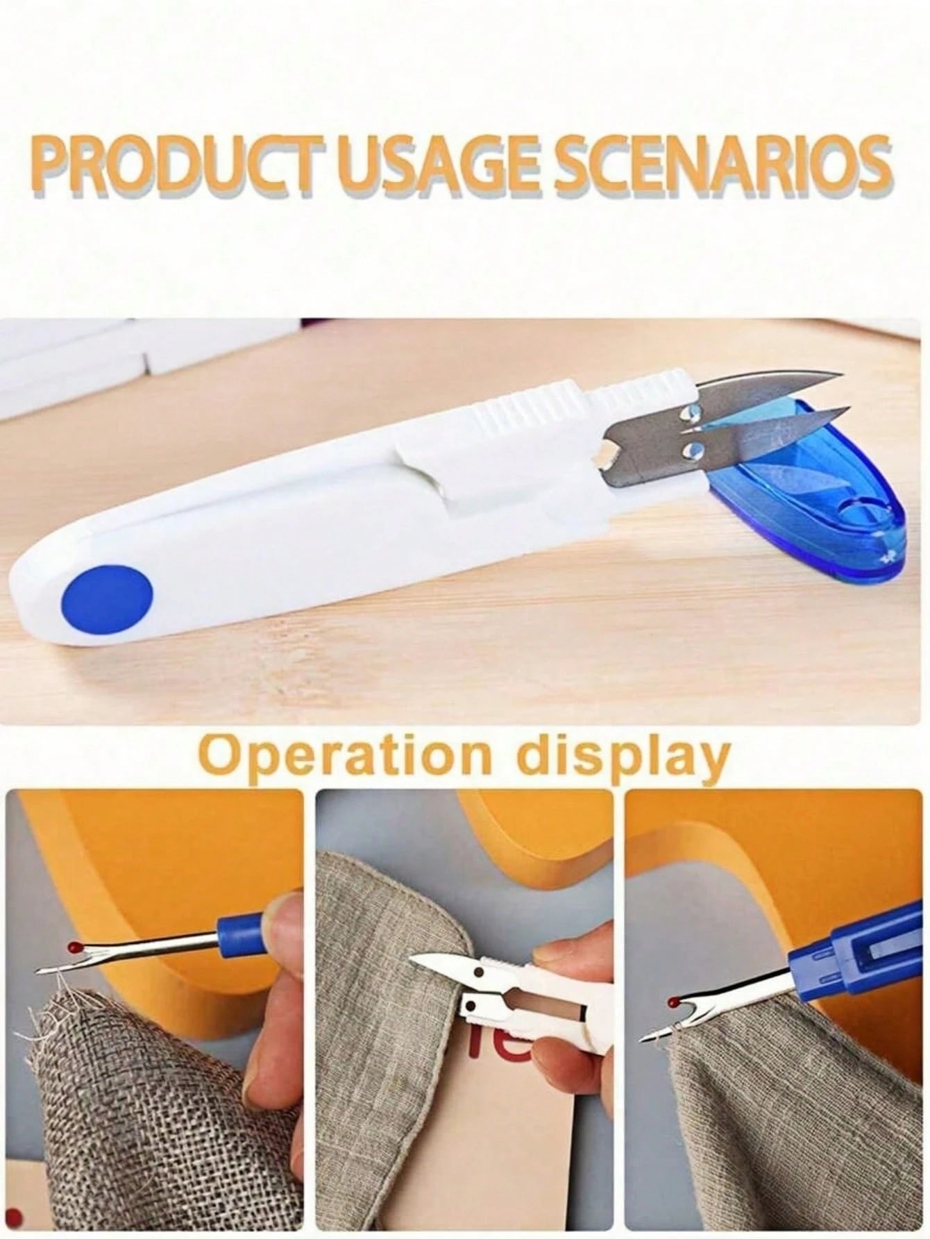 4Pcs/Set Stainless Steel Sewing Seam Ripper Set, Including Colorful Sewing Thread Ripper, Seam Ripper And Thread Cutting Scissors For Seam Removal, Sewing Tool Set For Fashion Designers, Sewing Master