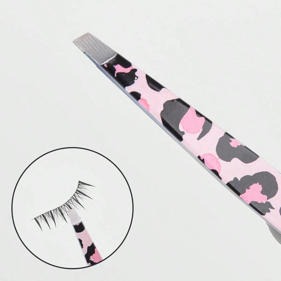4pcs Wild Leopard Print Eyebrow Clip Set, Adhesive & Hanging, Makeup Essential For Women,Makeup,Cheap,Room Decor,Vanity,Travel,Bedroom,Makeup Accessories,Tweezers,Cheap,Stocking Stuffers,Makeup,Makeup