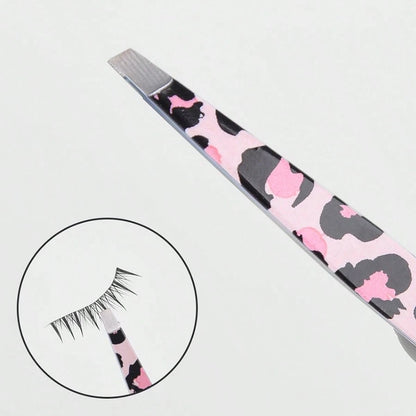 4pcs Wild Leopard Print Eyebrow Clip Set, Adhesive & Hanging, Makeup Essential For Women,Makeup,Cheap,Room Decor,Vanity,Travel,Bedroom,Makeup Accessories,Tweezers,Cheap,Stocking Stuffers,Makeup,Makeup