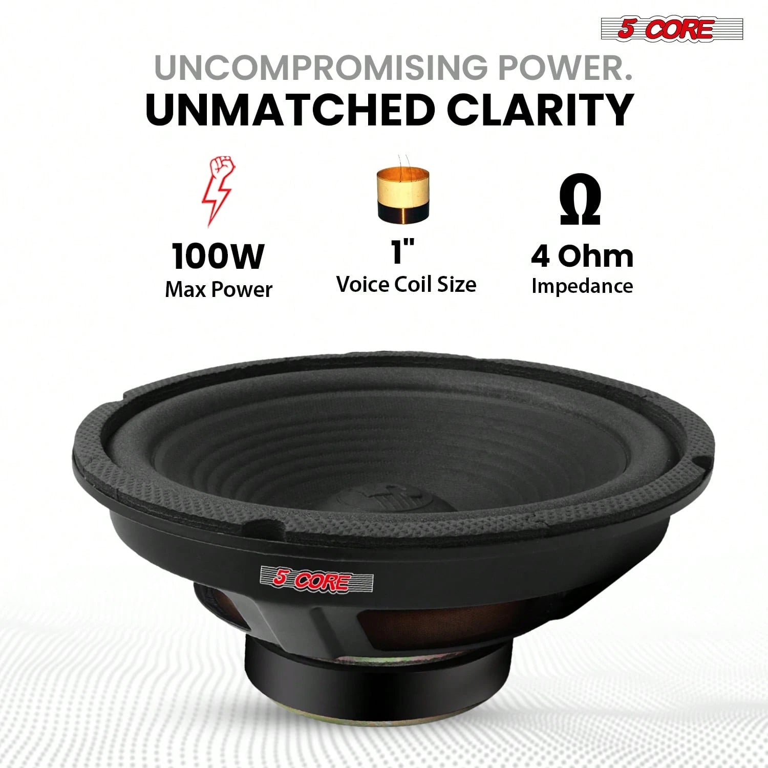 5 Core 8" Subwoofer 500W Car Audio 4Ohm Sub Woofer Speaker