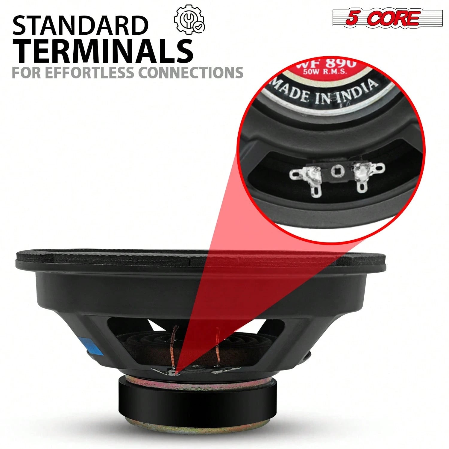 5 Core 8" Subwoofer 500W Car Audio 4Ohm Sub Woofer Speaker