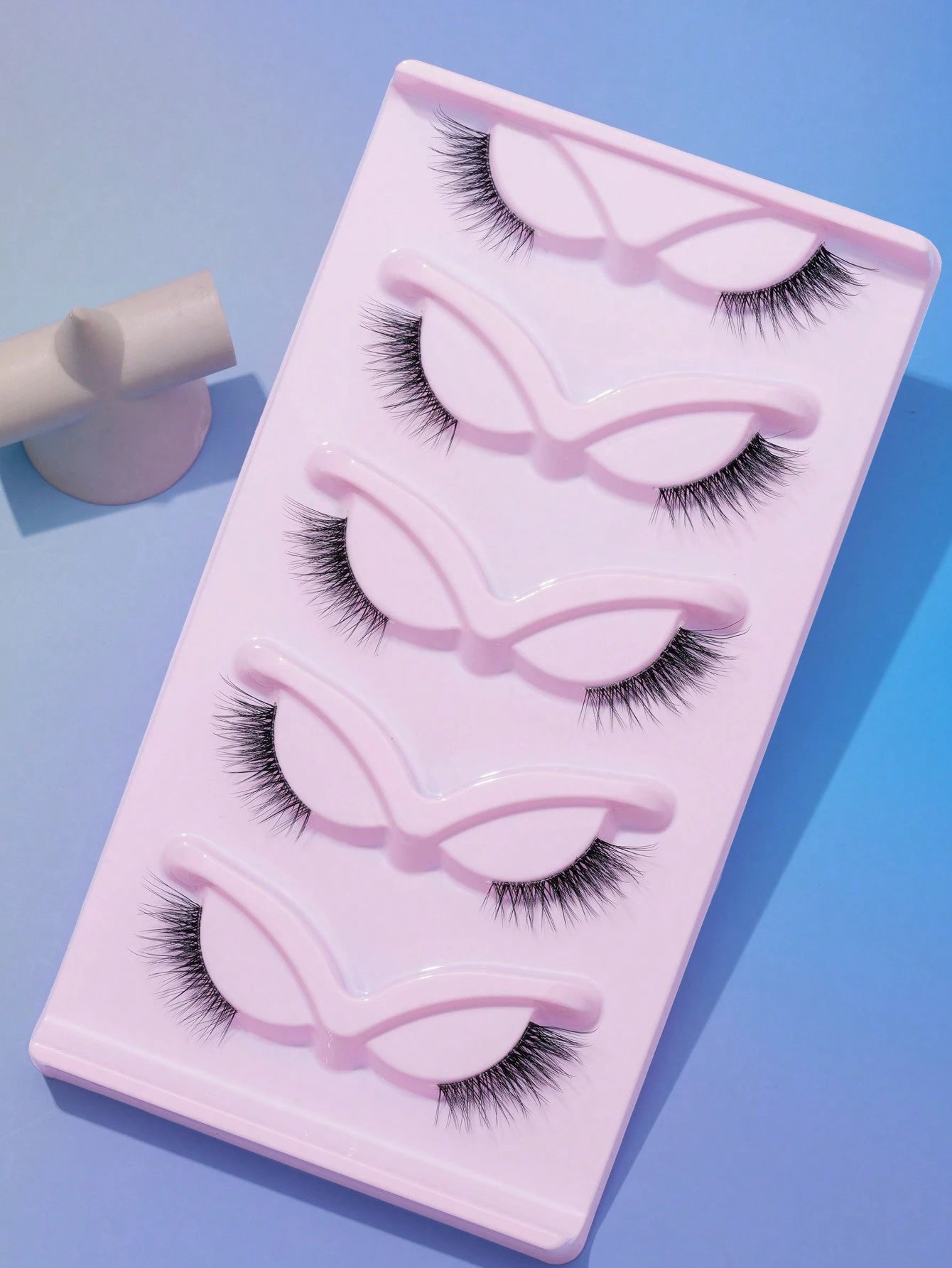 5 Pairs Natural Faux Mink Cat Eye Half Lashes For Daily Wear, Dates, Parties And Festivals Strip Lashes, Lashes, Eyelashes, Fake Lashes