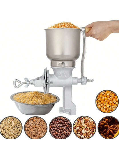 500# Household Hand-Operated Cereal Grinder,Hand Operated Corn Grain Mill Kitchen Food Grinder Hopper For Corns Coffee Wheat﻿