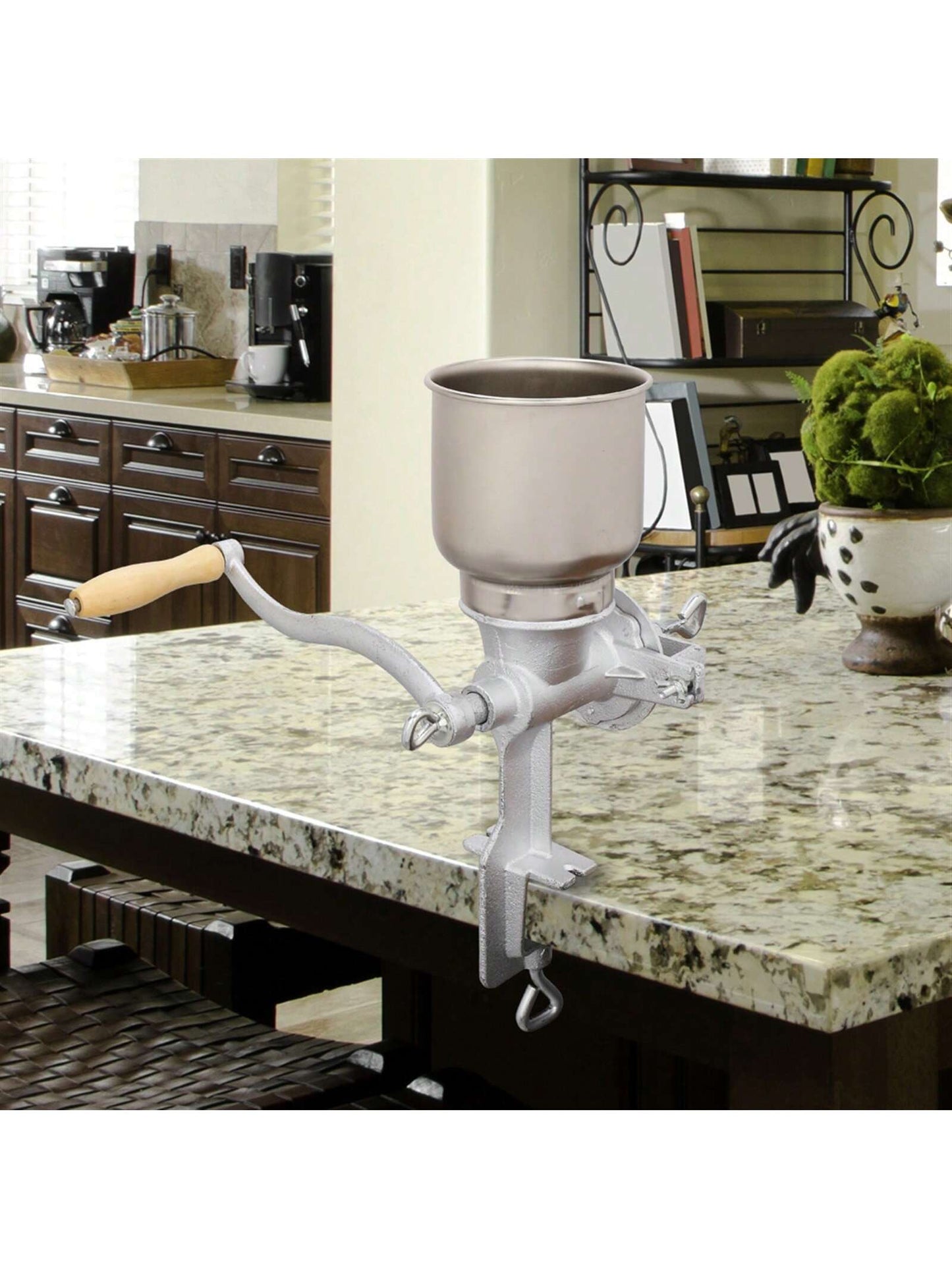 500# Household Hand-Operated Cereal Grinder,Hand Operated Corn Grain Mill Kitchen Food Grinder Hopper For Corns Coffee Wheat﻿
