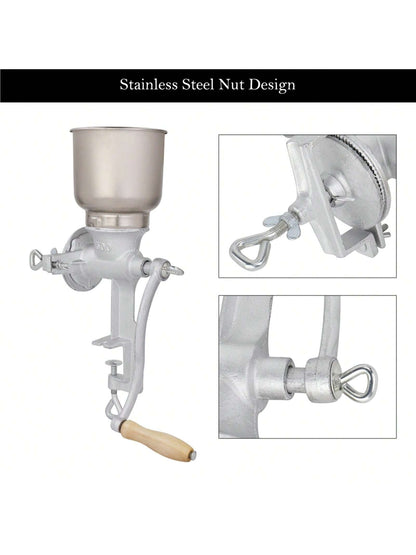 500# Household Hand-Operated Cereal Grinder,Hand Operated Corn Grain Mill Kitchen Food Grinder Hopper For Corns Coffee Wheat﻿