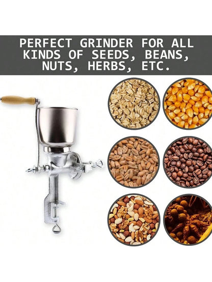 500# Household Hand-Operated Cereal Grinder,Hand Operated Corn Grain Mill Kitchen Food Grinder Hopper For Corns Coffee Wheat﻿