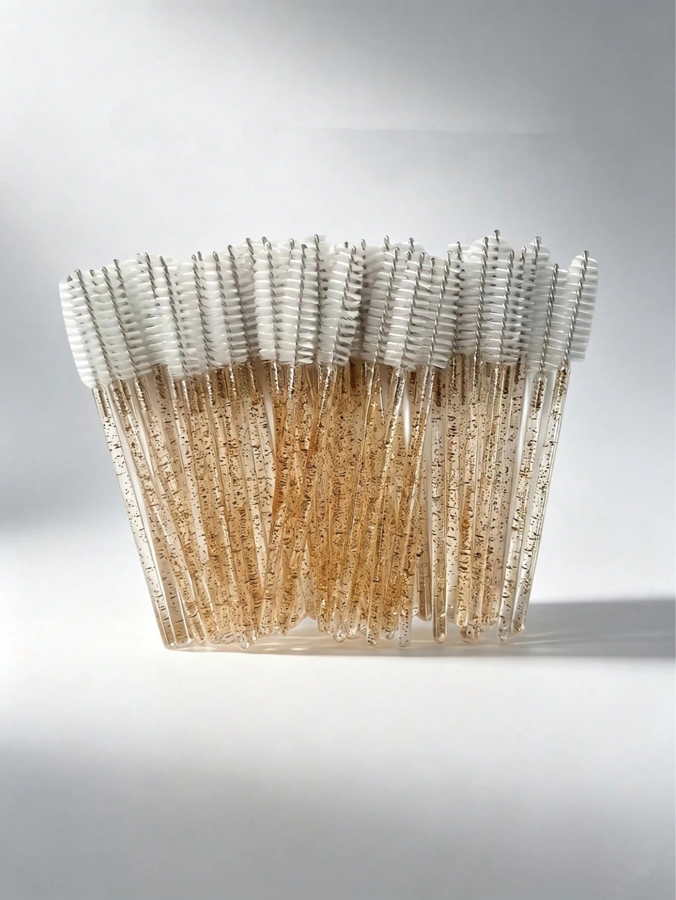 50pcs One-Time Use Eyelash Brush, Spiral Eyebrow Brush, Small Brush, Crystal Rod Eyelash Brush, Beauty And Makeup Tools