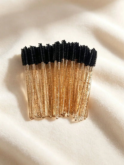 50pcs One-Time Use Eyelash Brush, Spiral Eyebrow Brush, Small Brush, Crystal Rod Eyelash Brush, Beauty And Makeup Tools