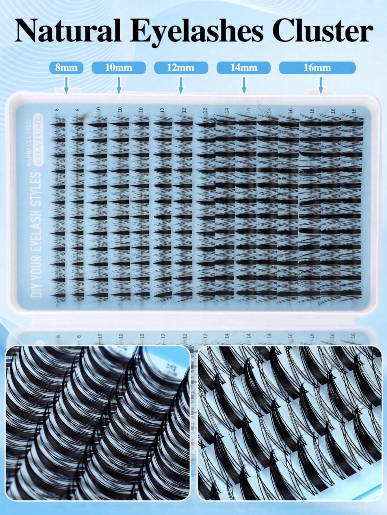 540pcs DIY Eyelash Book, D-Curl, Bulk Supply, Premium Quality, Low Large-Sized Price, DIY Eyelashes, Spongy And Soft, 3D Synthetic Rhinoceros False Eyelashes, Cosmetics, Eyelash Extensions, Short Eyel