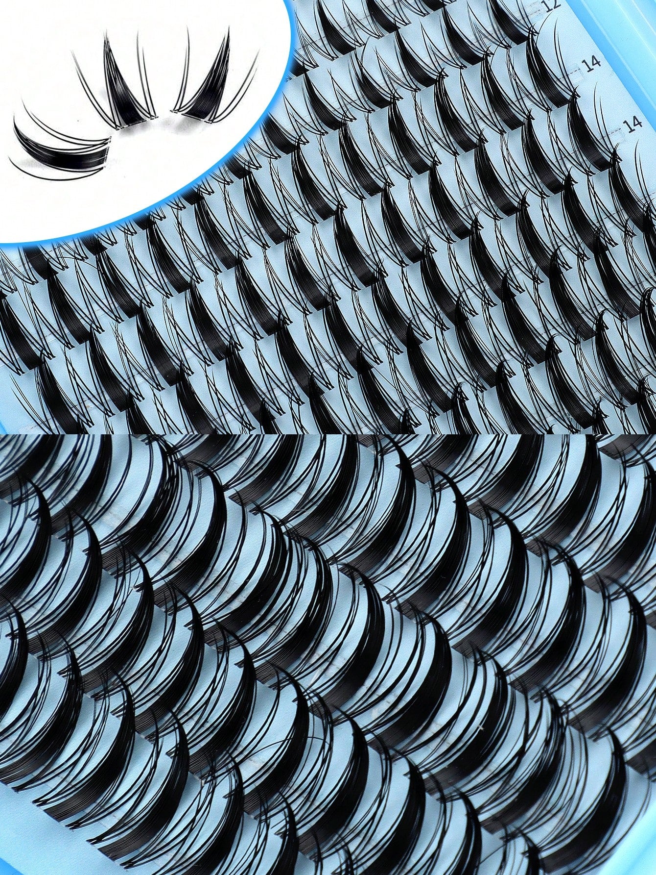 540pcs DIY Eyelash Book, D-Curl, Bulk Supply, Premium Quality, Low Large-Sized Price, DIY Eyelashes, Spongy And Soft, 3D Synthetic Rhinoceros False Eyelashes, Cosmetics, Eyelash Extensions, Short Eyel