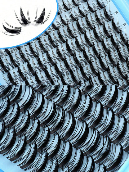 540pcs DIY Eyelash Book, D-Curl, Bulk Supply, Premium Quality, Low Large-Sized Price, DIY Eyelashes, Spongy And Soft, 3D Synthetic Rhinoceros False Eyelashes, Cosmetics, Eyelash Extensions, Short Eyel
