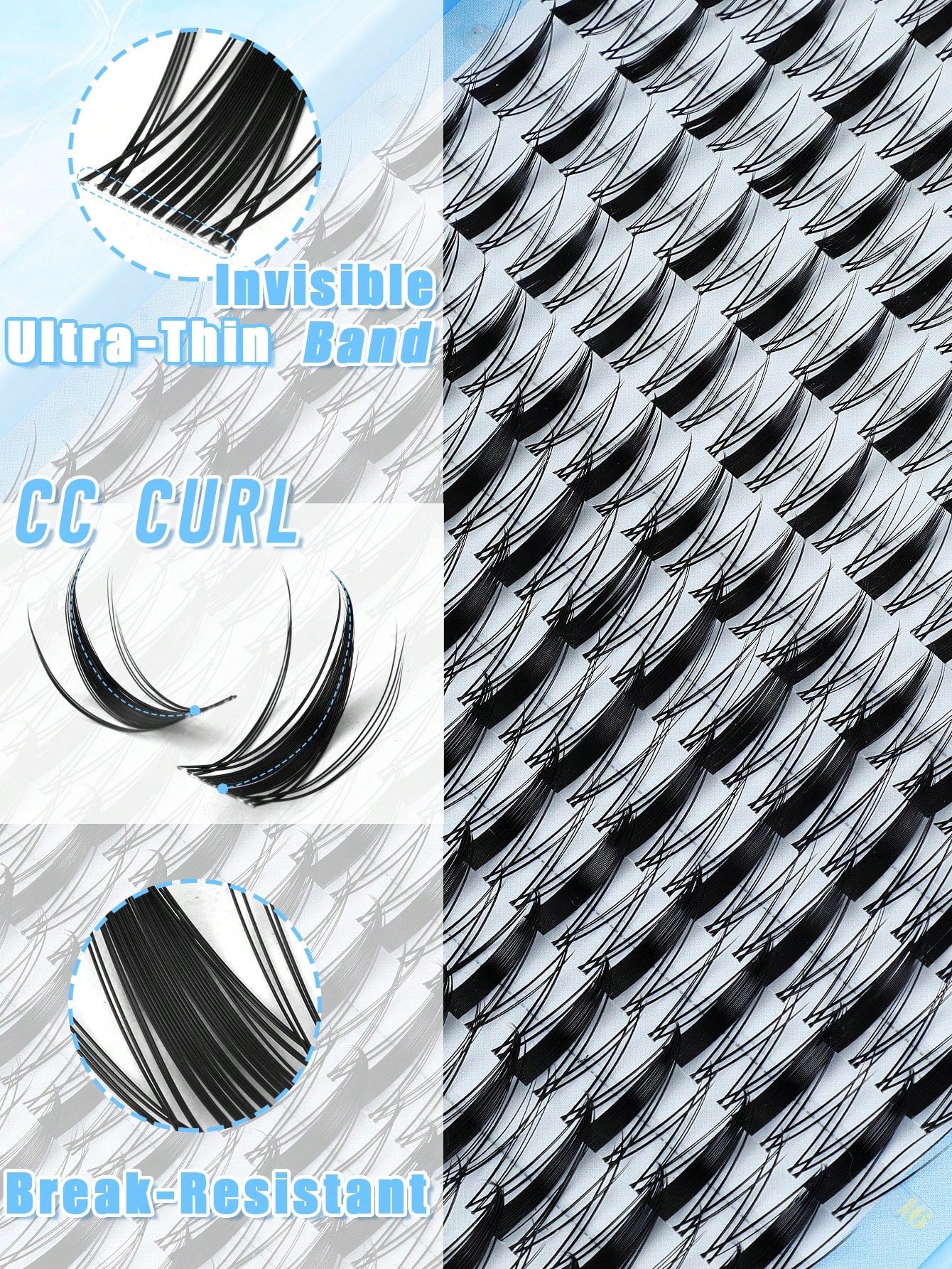 540pcs DIY Eyelash Book, D-Curl, Bulk Supply, Premium Quality, Low Large-Sized Price, DIY Eyelashes, Spongy And Soft, 3D Synthetic Rhinoceros False Eyelashes, Cosmetics, Eyelash Extensions, Short Eyel