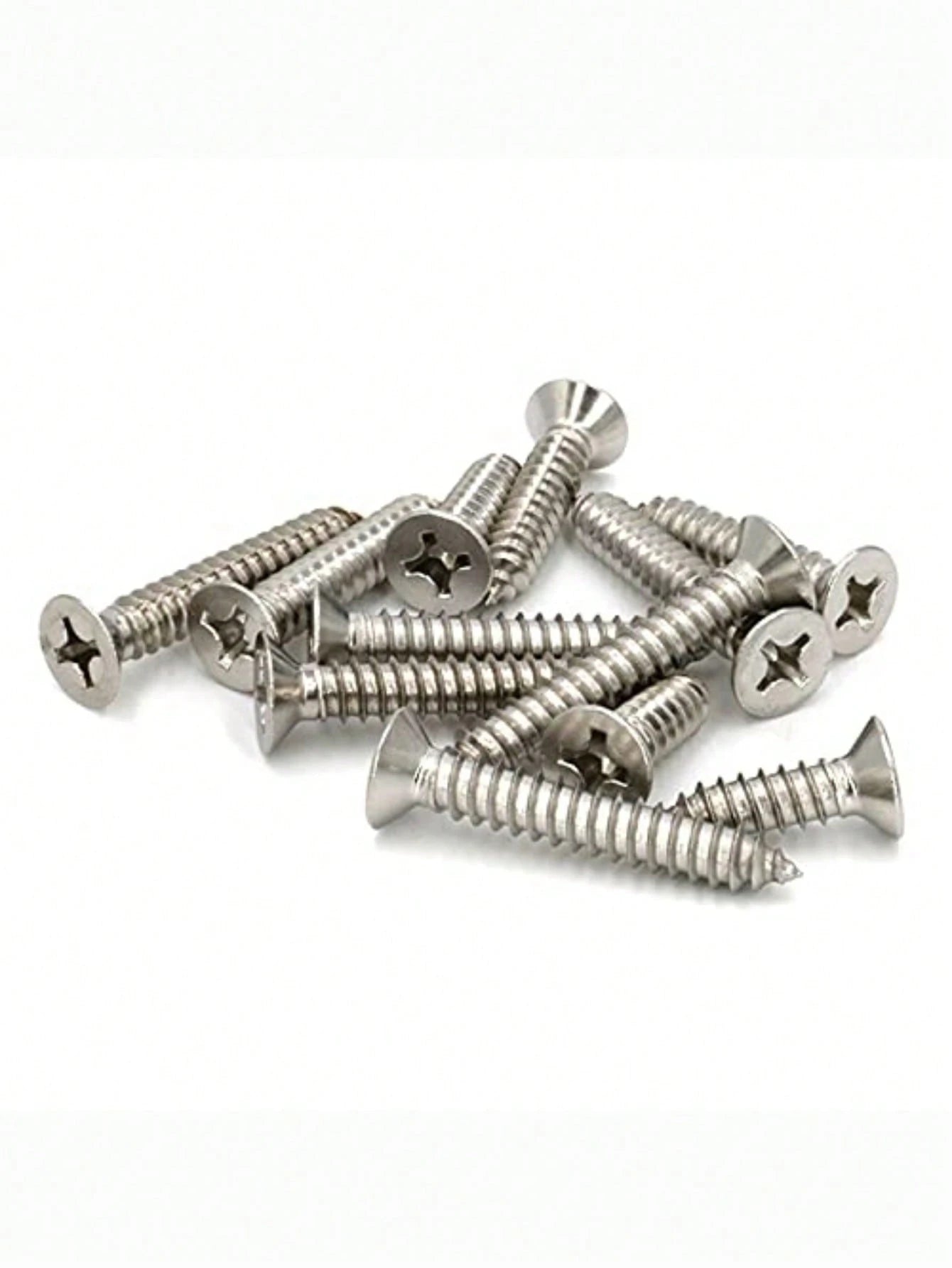 560Pcs Box Self Tapping Wood Screw Set 8 Different Sizes M2 Metal Screw Classification Kit With Storage Box For Woodworking Furniture Repair DIY Home Improvement