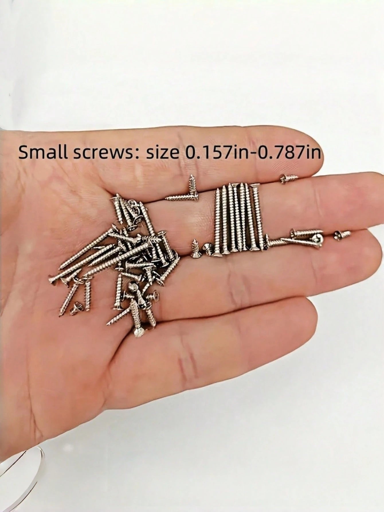 560Pcs Box Self Tapping Wood Screw Set 8 Different Sizes M2 Metal Screw Classification Kit With Storage Box For Woodworking Furniture Repair DIY Home Improvement