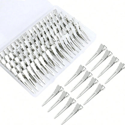 5pcs/10pcs/20pcs/30pcs/50pcs/60pcs/80pcs/100pcs Professional Curling Metal Hair Clips- Salon Quality, Volumizing Root Fixator, Suitable For Styling, Trimming And Curling- Durable, Easy To Use, Gentl