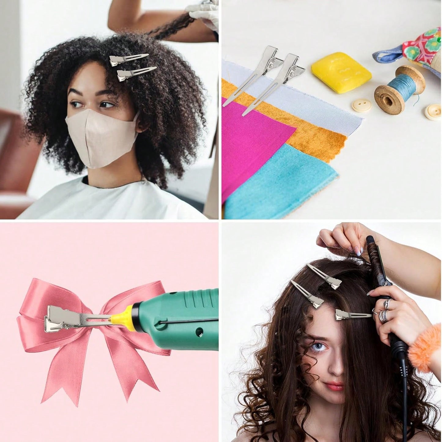 5pcs/10pcs/20pcs/30pcs/50pcs/60pcs/80pcs/100pcs Professional Curling Metal Hair Clips- Salon Quality, Volumizing Root Fixator, Suitable For Styling, Trimming And Curling- Durable, Easy To Use, Gentl