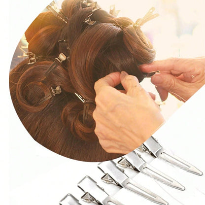 5pcs/10pcs/20pcs/30pcs/50pcs/60pcs/80pcs/100pcs Professional Curling Metal Hair Clips- Salon Quality, Volumizing Root Fixator, Suitable For Styling, Trimming And Curling- Durable, Easy To Use, Gentl