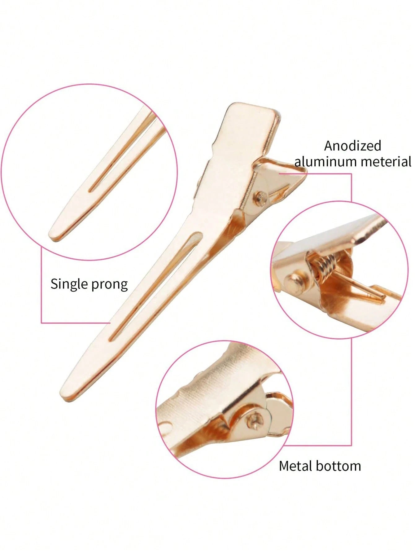 5pcs/10pcs/20pcs/30pcs/50pcs/60pcs/80pcs/100pcs Professional Curling Metal Hair Clips- Salon Quality, Volumizing Root Fixator, Suitable For Styling, Trimming And Curling- Durable, Easy To Use, Gentl