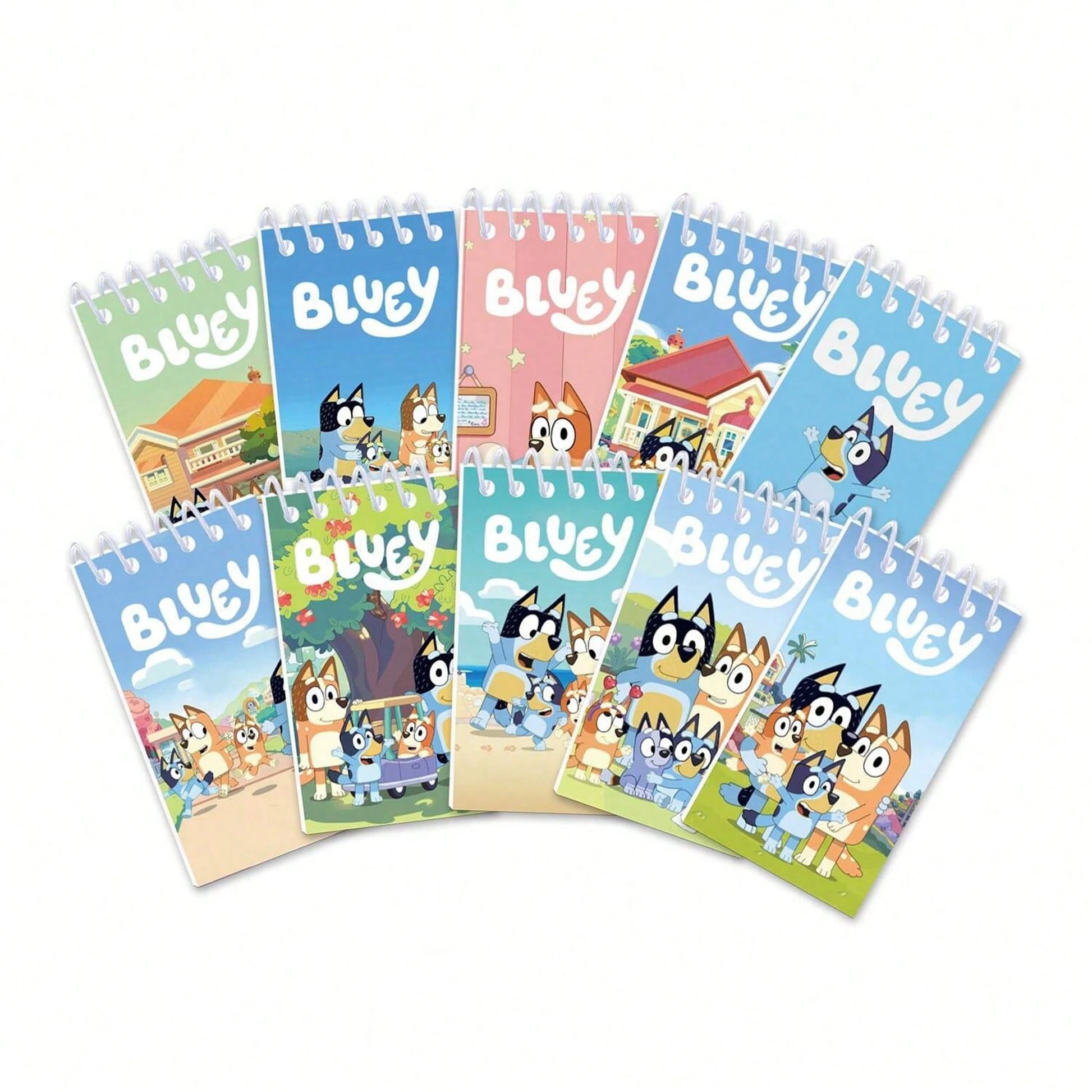 5pcs/10pcs Bluey Anime Portable Notepad Mini Notebook Set Figure Portable Notebook Cartoon Children Notebook,Very Suitable For Festivals, Fans, Schools, And Gift Giving(Random Style)