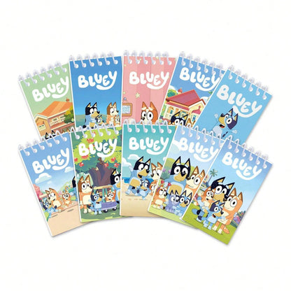 5pcs/10pcs Bluey Anime Portable Notepad Mini Notebook Set Figure Portable Notebook Cartoon Children Notebook,Very Suitable For Festivals, Fans, Schools, And Gift Giving(Random Style)