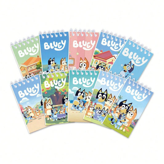 5pcs/10pcs Bluey Anime Portable Notepad Mini Notebook Set Figure Portable Notebook Cartoon Children Notebook,Very Suitable For Festivals, Fans, Schools, And Gift Giving(Random Style)