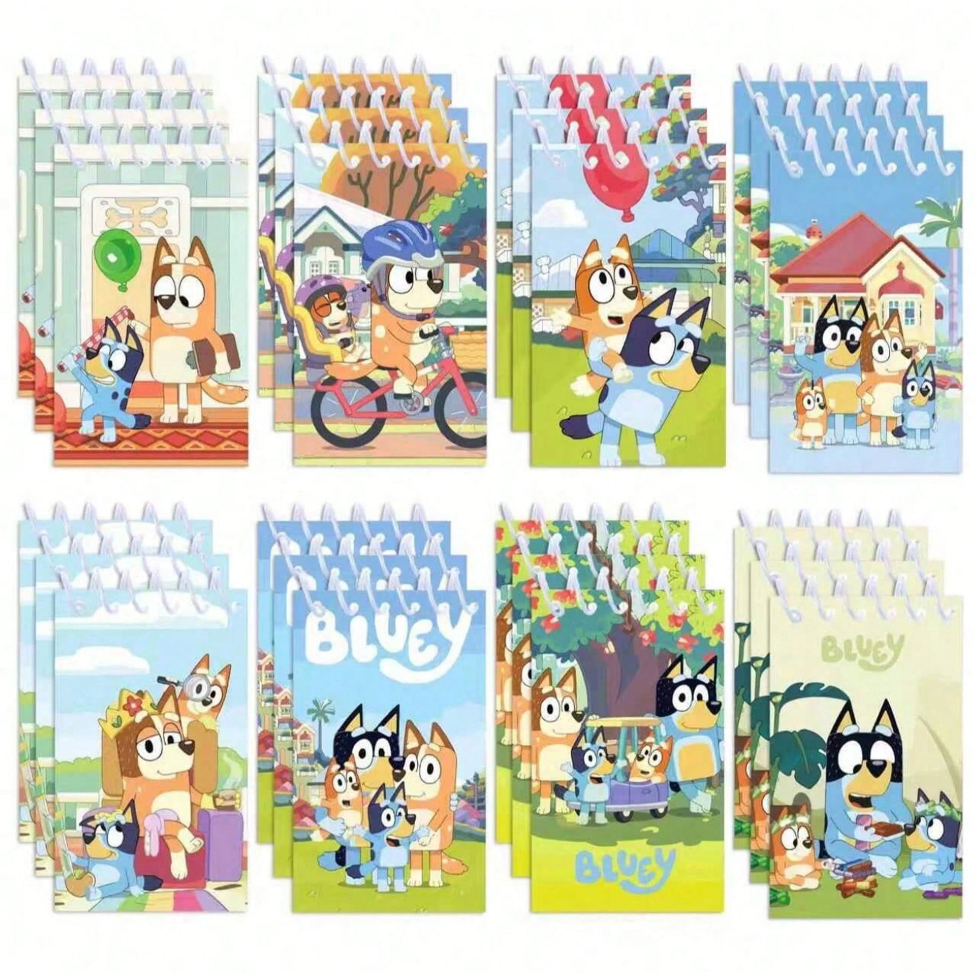 5pcs/10pcs Bluey Anime Portable Notepad Mini Notebook Set Figure Portable Notebook Cartoon Children Notebook,Very Suitable For Festivals, Fans, Schools, And Gift Giving(Random Style)