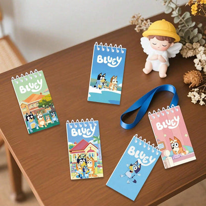 5pcs/10pcs Bluey Anime Portable Notepad Mini Notebook Set Figure Portable Notebook Cartoon Children Notebook,Very Suitable For Festivals, Fans, Schools, And Gift Giving(Random Style)