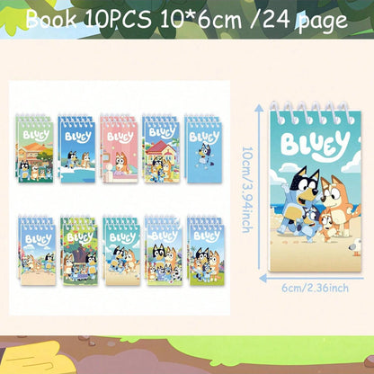 5pcs/10pcs Bluey Anime Portable Notepad Mini Notebook Set Figure Portable Notebook Cartoon Children Notebook,Very Suitable For Festivals, Fans, Schools, And Gift Giving(Random Style)