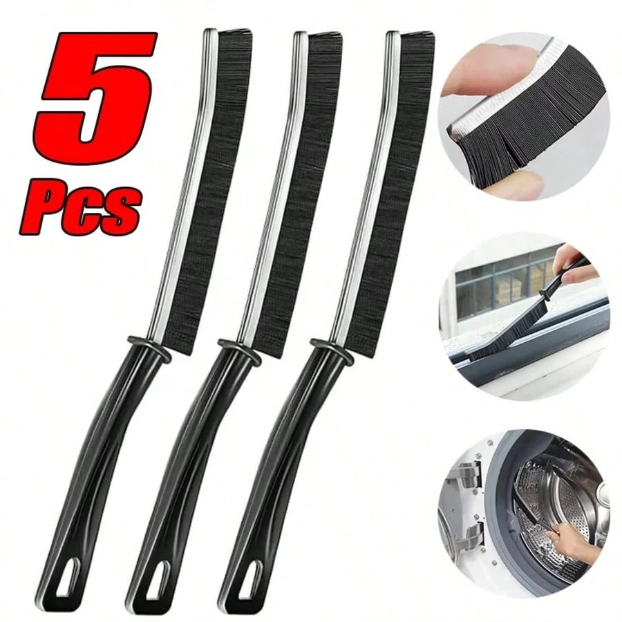 5Pcs Multi-Purpose Crevice Brush Durable Bristle For Car Kitchen Tile Grout Dead End Cleaning Bedroom Floor Line Bathroom Seam