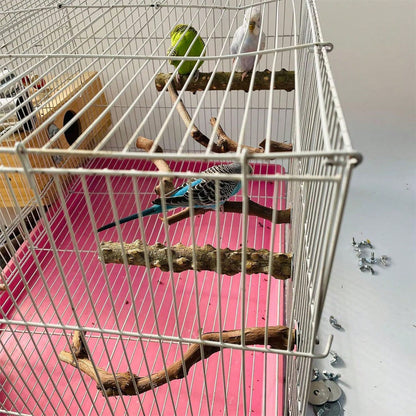 5PCS Natural Wood Parrot Stand, Small Bird Perch Branch For Cage Accessories, Chewing Toy For Parakeets Conures