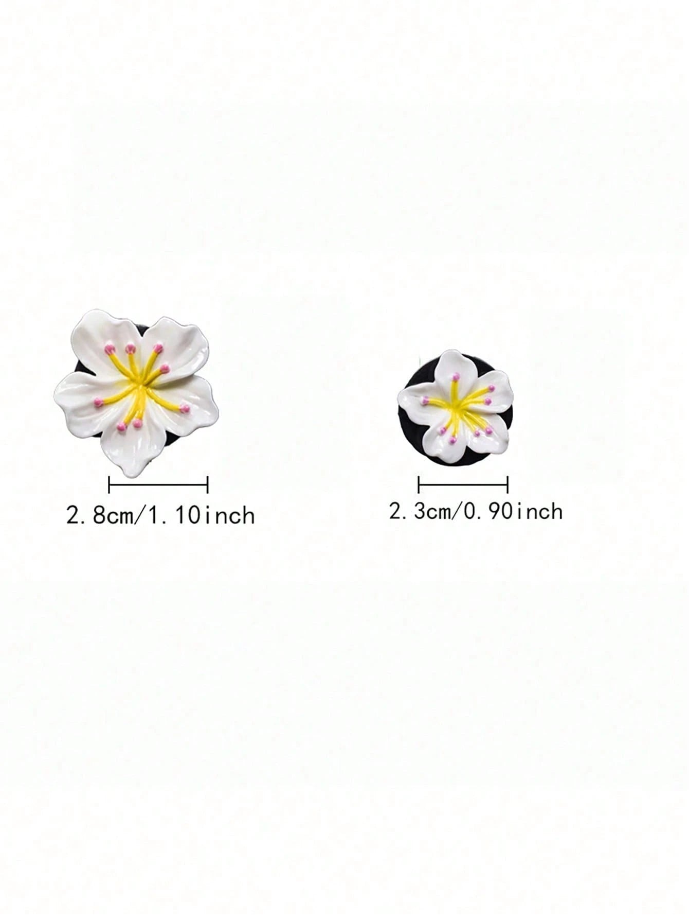 5pcs Random Color Resin Cherry Blossom Car Air Vent Clips, Car Interior Decoration Clips