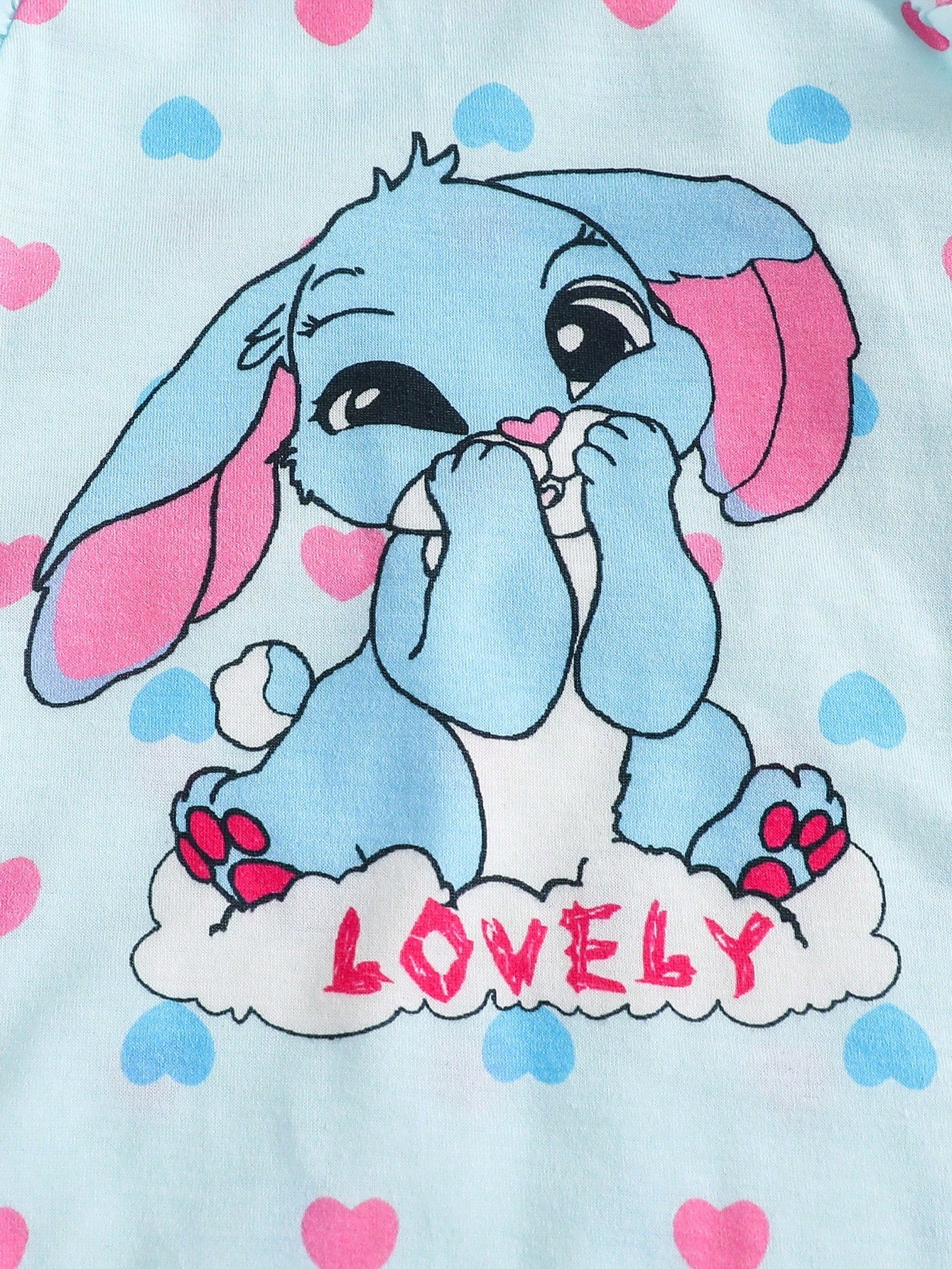 5pcs Random, 2pcs/Set Baby Girls' Colorful Cartoon Donut Print Cap Sleeve Nightgown Pajamas, Summer