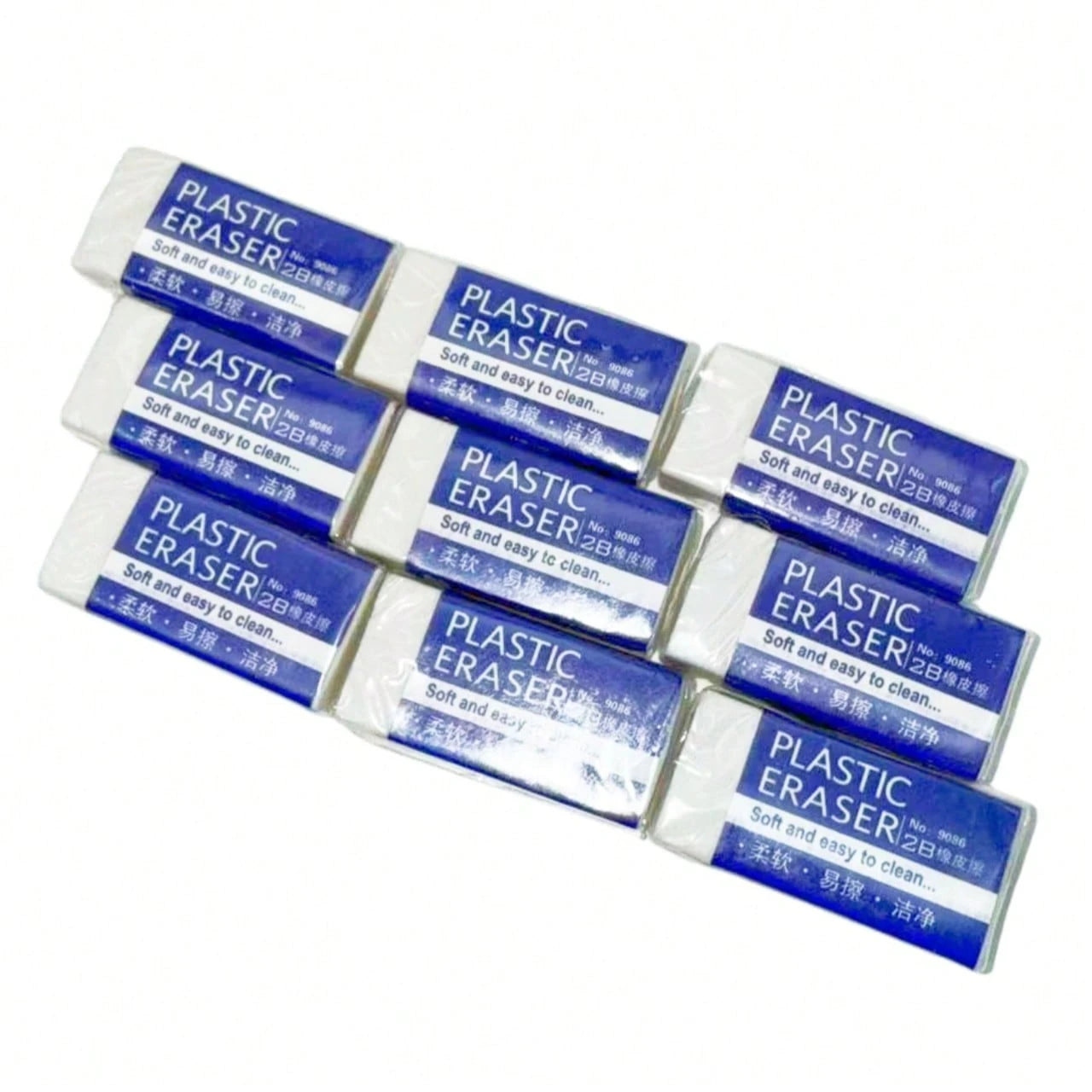6/10/12/24/60 Pcs Set Of Minimalist White Erasers, Exam-Use Erasers Easily Erase Pencil Marks Without Leaving Traces, Creative Stationery, Office Supplies, Back To School