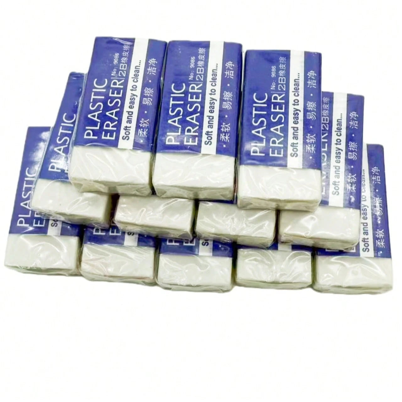 6/10/12/24/60 Pcs Set Of Minimalist White Erasers, Exam-Use Erasers Easily Erase Pencil Marks Without Leaving Traces, Creative Stationery, Office Supplies, Back To School