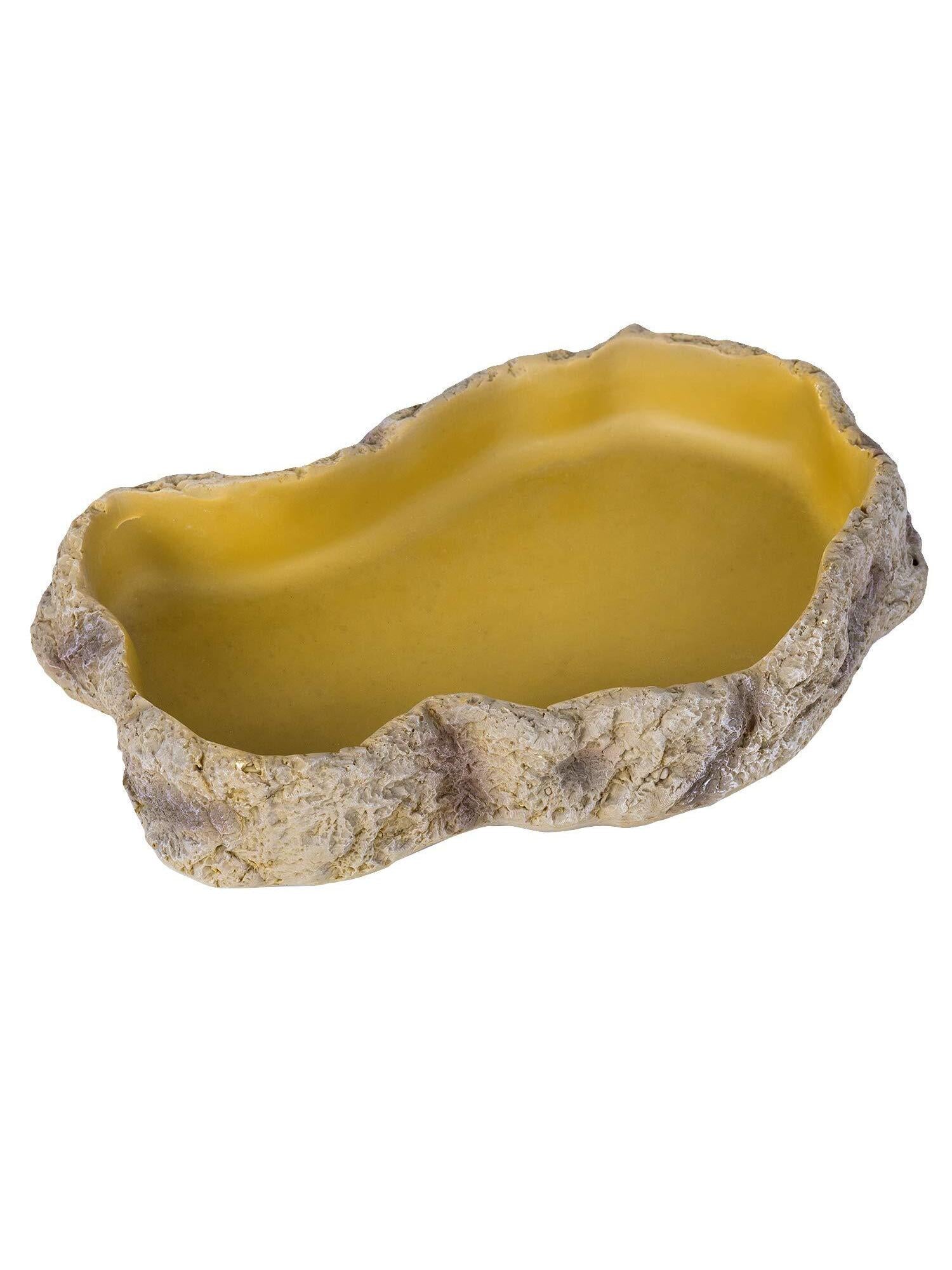 6.8" x 5" x 1.3" Reptile Food Dish Terrarium Water Bowl Food Feeding Bowl for Reptile Amphibian Pets Medium
