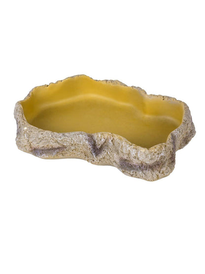 6.8" x 5" x 1.3" Reptile Food Dish Terrarium Water Bowl Food Feeding Bowl for Reptile Amphibian Pets Medium