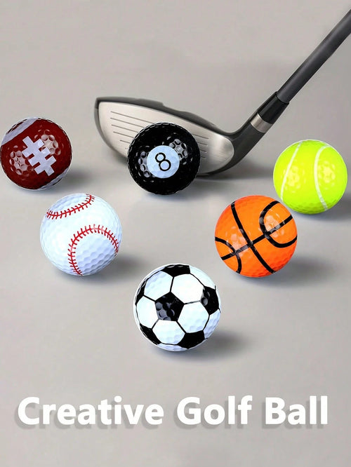 6-Pack Funny & Unique Golf Ball Set- Various Amusing Designs, High-Quality Materials, Ideal Gift For Golfers And Enthusiasts For Training, Birthday, Christmas
