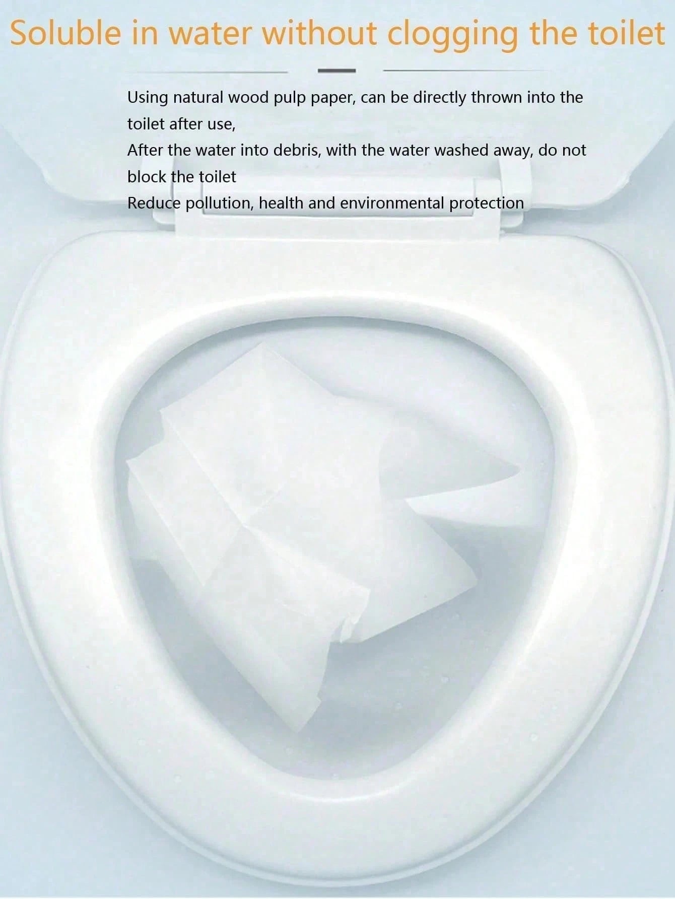 60pcs Disposable Thickened Waterproof Reusable Travel Toilet Seat Covers For Adults, Public Restroom, Camping, Airplane, Portable Toilet Seat Accessories