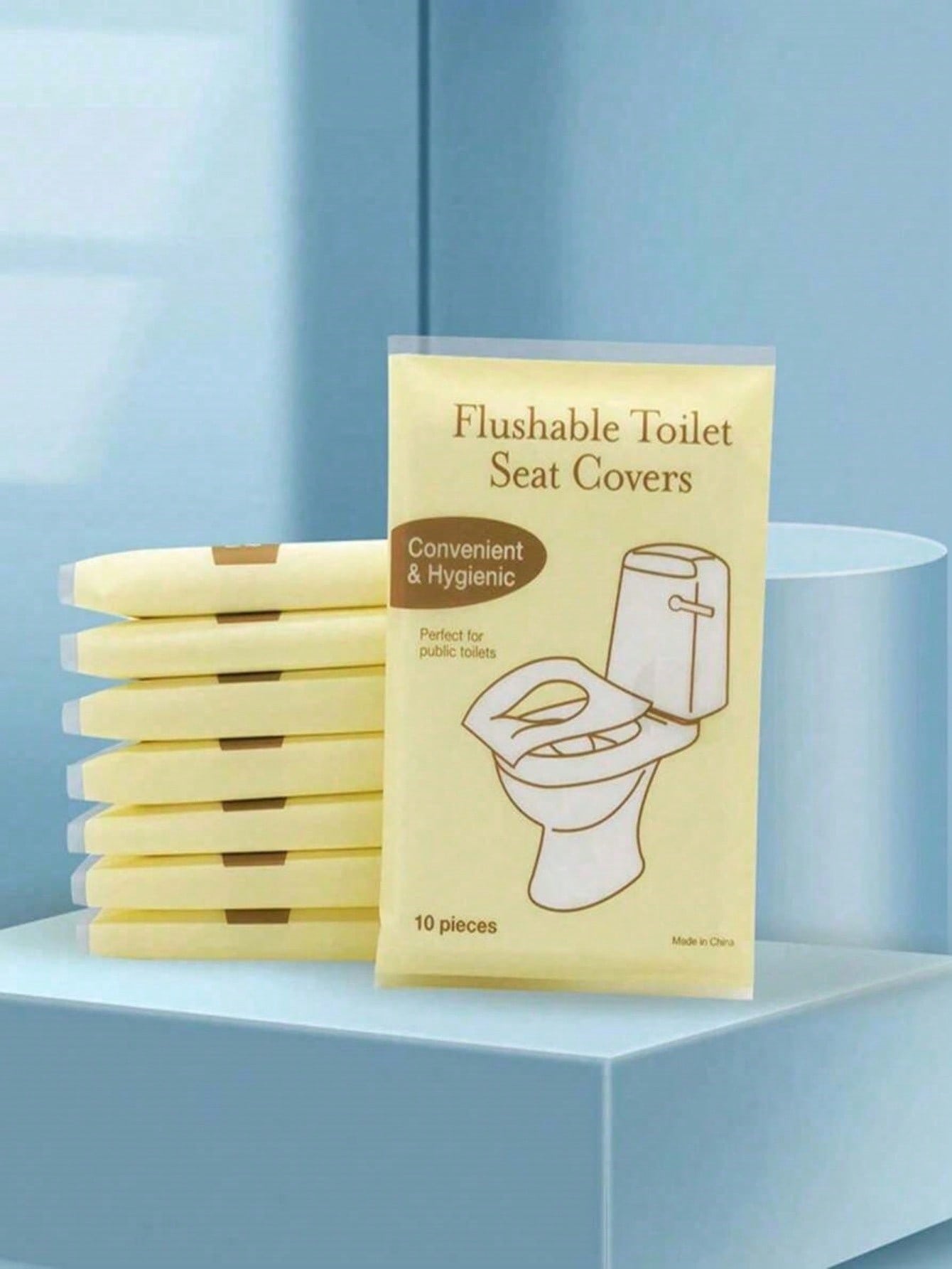 60pcs Disposable Thickened Waterproof Reusable Travel Toilet Seat Covers For Adults, Public Restroom, Camping, Airplane, Portable Toilet Seat Accessories