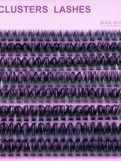 640 Clusters DIY Faux Mink Eyelash Clusters, D Curl, Dense & Fluffy, 8-16mm Mixed Length, Eye-Catching Effect, Suitable For Various Makeup Looks. Glue, Remover, Tweezers Can Be Selected Based On Needs